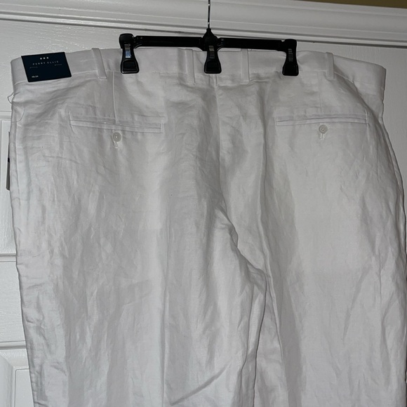 NWT men’s Perry Ellis white linen/cotton blend pants 48x34 - Picture 3 of 8